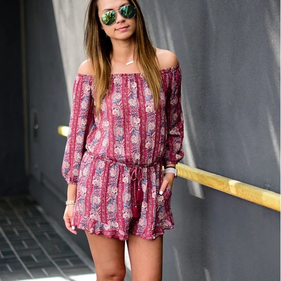 American Eagle Outfitters Pants - American Eagle BOHO Off-The-Shoulder Romper